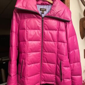 Women's Danier Down Leather Parka - Size Large